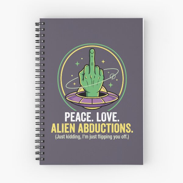 Item preview, Funny Alien Abduction Middle Finger UFO Space Humour designed and sold by Amir Faysal.