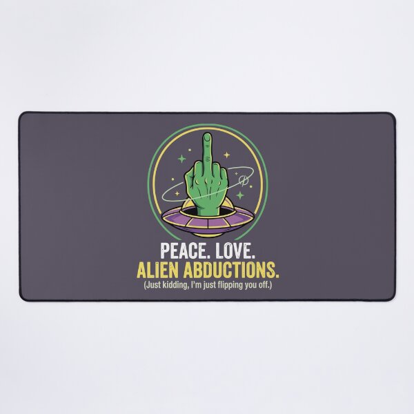 Item preview, Funny Alien Abduction Middle Finger UFO Space Humour designed and sold by Amir Faysal.