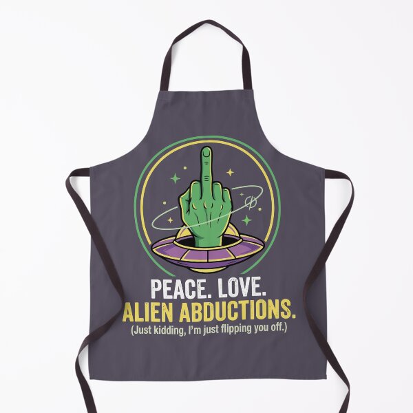 Item preview, Funny Alien Abduction Middle Finger UFO Space Humour designed and sold by Amir Faysal.