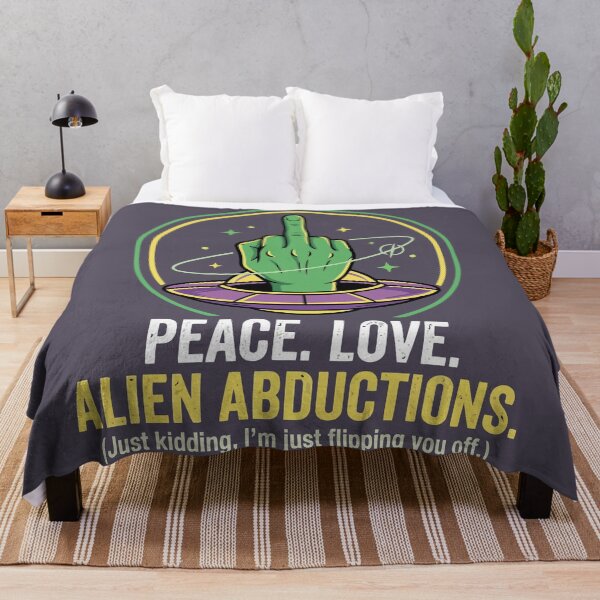 Item preview, Funny Alien Abduction Middle Finger UFO Space Humour designed and sold by Amir Faysal.