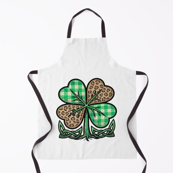 Item preview, festive irish shamrock heart plaid art St Patricks Day designed and sold by ArtDesignTp.