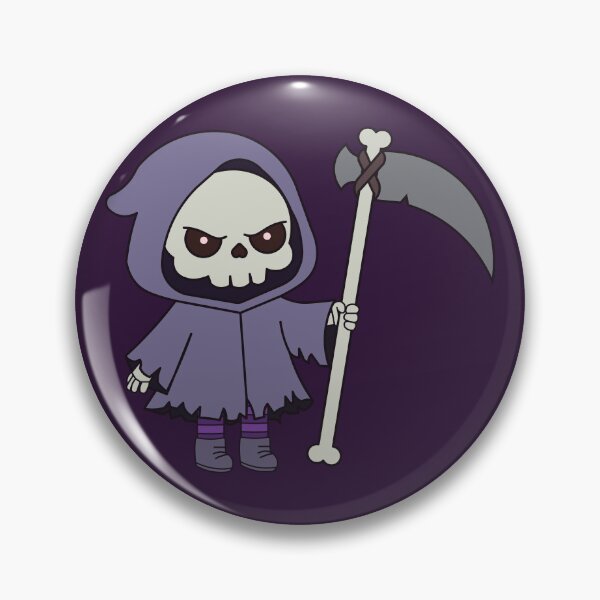 Item preview, Cute Kawaii Grim Reaper | Angry looking with bone Scythe designed and sold by Hallowed Artistry.