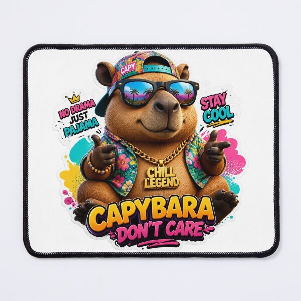 Item preview, confident capybara designed and sold by Tunarite.