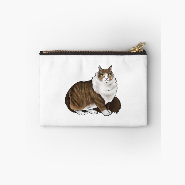Item preview, Cat - Norwegian Forest Cat - White and Tabby designed and sold by Jennifer Stolzer.