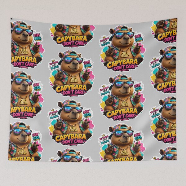 Item preview, confident capybara designed and sold by Tunarite.