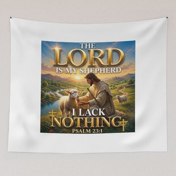 Item preview, Celebrate the peace, comfort, and faithfulness of God's Word with this elegant Psalm 23:1 design. designed and sold by KINGDOM GOLD STUDIO.