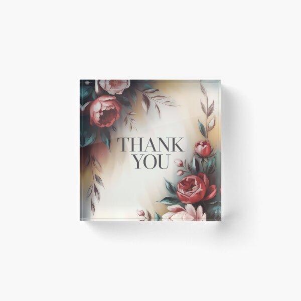 Item preview, Floral Thank You Card — Watercolor Peonies Roses Teal Leaves Elegant Botanical Art designed and sold by SellingWSarah17.