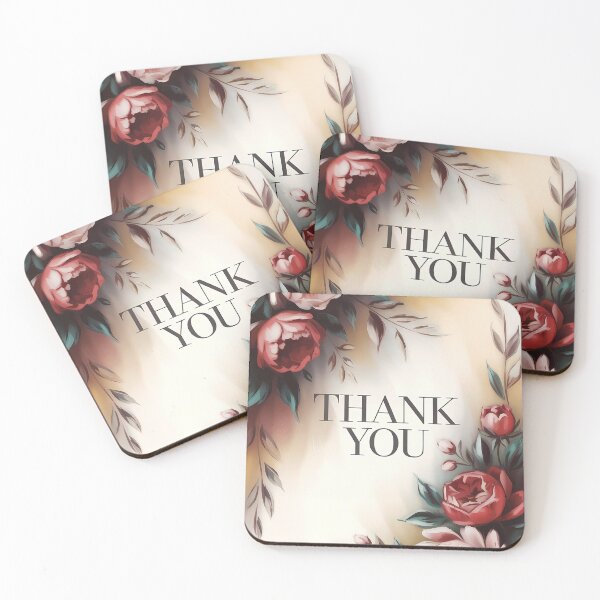 Item preview, Floral Thank You Card — Watercolor Peonies Roses Teal Leaves Elegant Botanical Art designed and sold by SellingWSarah17.