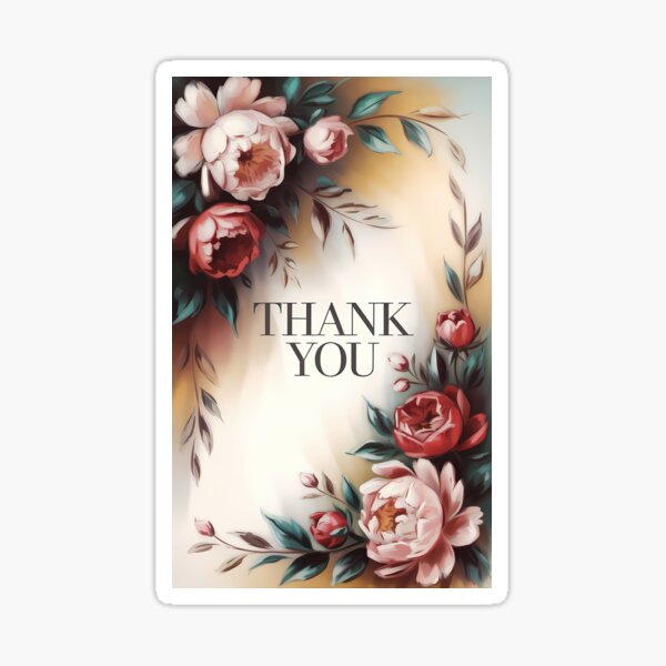 Item preview, Floral Thank You Card — Watercolor Peonies Roses Teal Leaves Elegant Botanical Art designed and sold by SellingWSarah17.