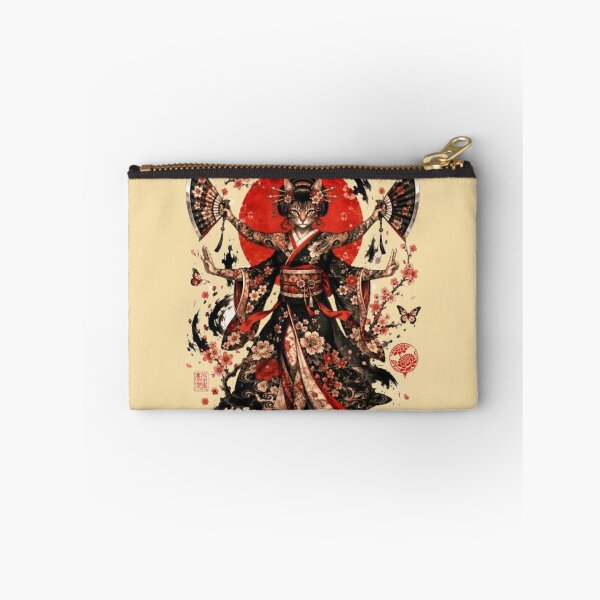 Item preview, Four-Armed Warrior Cat Geisha | Sakura Kimono | Japanese Feline Art designed and sold by Natalia-Vlad.