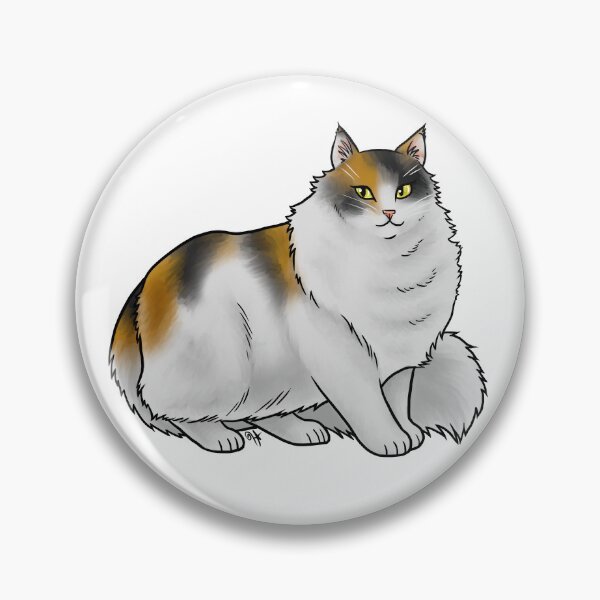 Item preview, Cat - Norwegian Forest Cat - Calico designed and sold by Jennifer Stolzer.