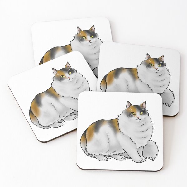 Item preview, Cat - Norwegian Forest Cat - Calico designed and sold by Jennifer Stolzer.