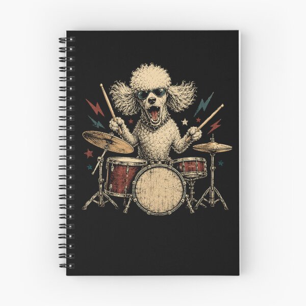 Item preview, Poodle Playing Drums Funny Music Dog Drummer designed and sold by Moizento.