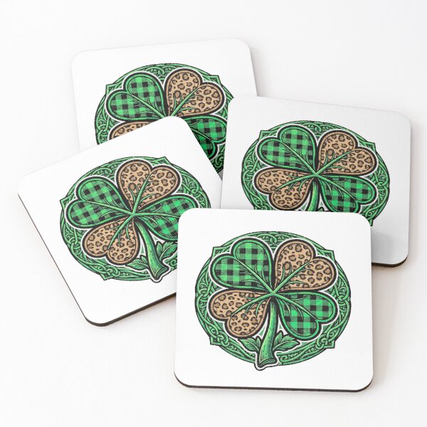 Item preview, leopard shamrock heart st patricks design designed and sold by ArtDesignTp.