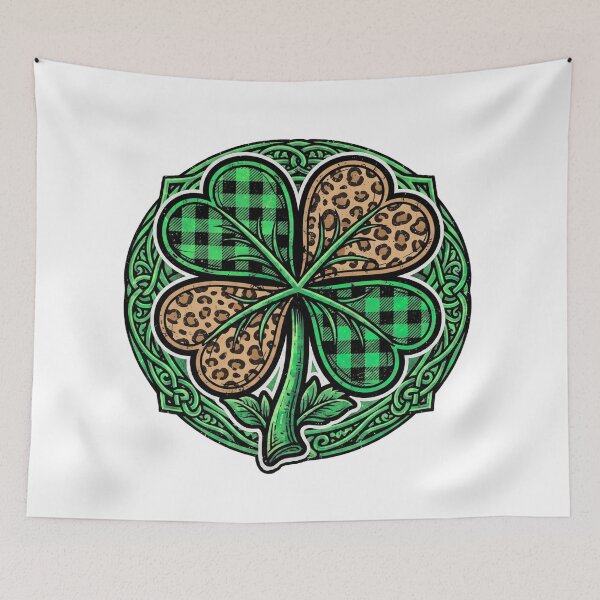 Item preview, leopard shamrock heart st patricks design designed and sold by ArtDesignTp.