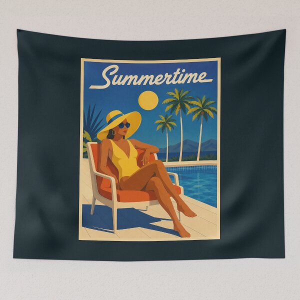 Item preview, Vintage Summertime Poster designed and sold by GoodOldVintage.