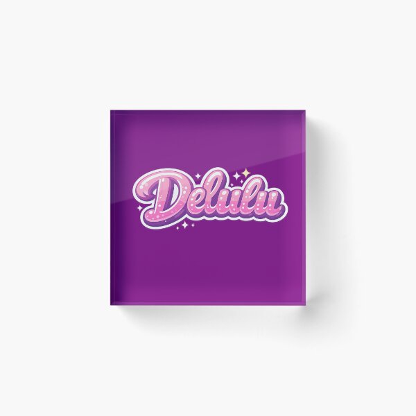 Item preview, Delulu Aesthetic Typography | Trendy Gen Z Minimal Text Sticker & T-Shirt Design designed and sold by designbyuzi.