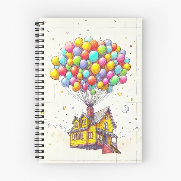 Item preview, Balloon House Adventure Awaits Sketch UP designed and sold by pixiedustpaint.