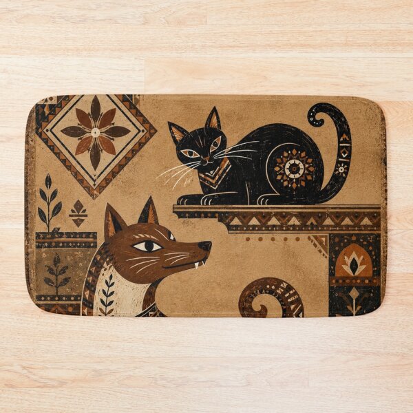 Item preview, Folk Art Cat and Fox Companions designed and sold by Pure Craft.