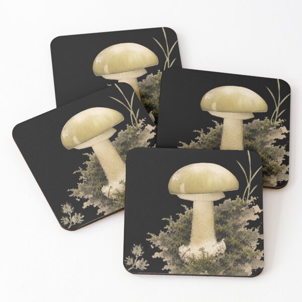 Item preview, Golden Amanita Botanical Watercolor designed and sold by 63Hotpeppers.