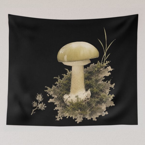 Item preview, Golden Amanita Botanical Watercolor designed and sold by 63Hotpeppers.