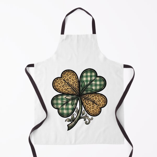 Item preview, funny St Patricks Day  shamrock heart leopard plaid irish designed and sold by ArtDesignTp.