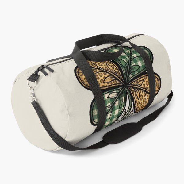 Item preview, funny St Patricks Day  shamrock heart leopard plaid irish designed and sold by ArtDesignTp.