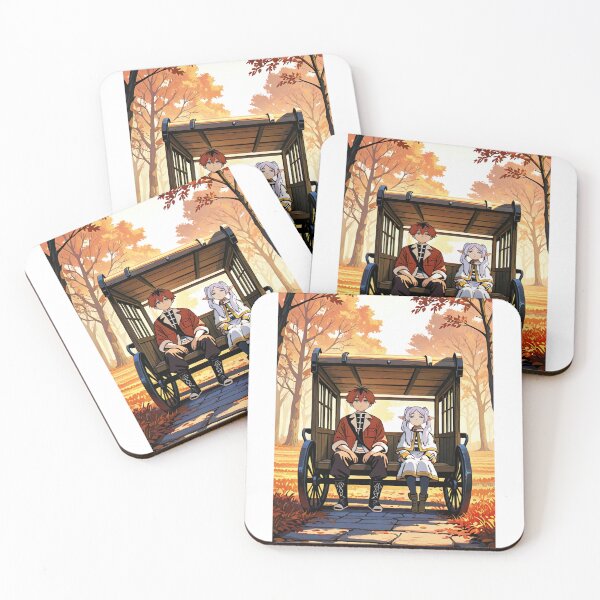 Item preview, Art - Manga Characters in a Carriage, Colorful Autumn Scene designed and sold by AnimeShin.