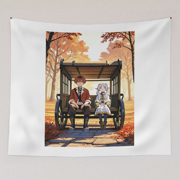 Item preview, Art - Manga Characters in a Carriage, Colorful Autumn Scene designed and sold by AnimeShin.
