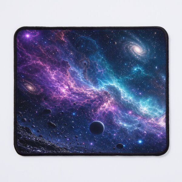Item preview, Space Nebula Galaxy Planet Fantasy Desk Mat Design designed and sold by Art JSMY.