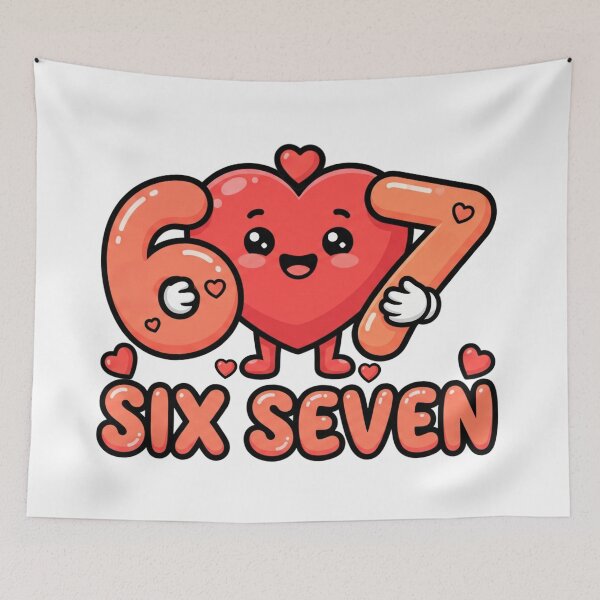 Item preview, funny 67 heart valentine joke design six seven designed and sold by ArtDesignTp.