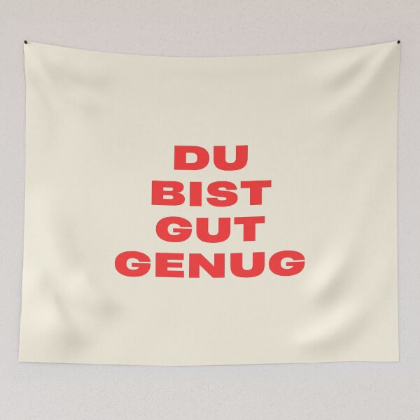 Item preview, You Are Good Enough (Red Bold Aesthetic German Quote) designed and sold by eMKa82.