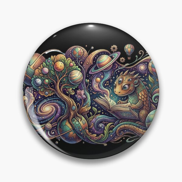Item preview, Cosmic Reader – Surreal Dragon Reading in Space designed and sold by HarriPaloma.