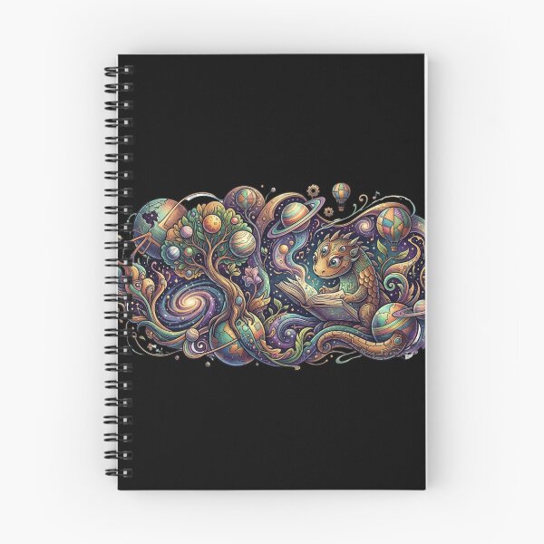 Item preview, Cosmic Reader – Surreal Dragon Reading in Space designed and sold by HarriPaloma.