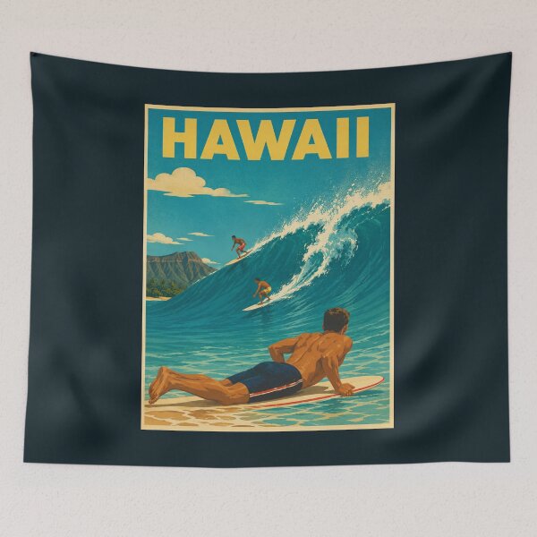 Item preview, Vintage Hawaii Poster designed and sold by GoodOldVintage.