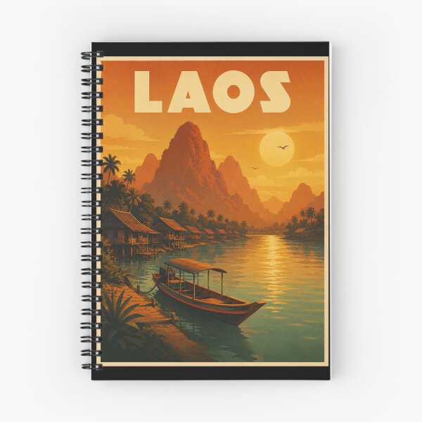 Artikelvorschau, Vintage Laos Poster entworfen und verkauft von GoodOldVintage.