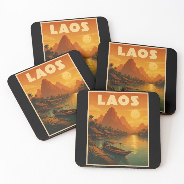 Item preview, Vintage Laos Poster designed and sold by GoodOldVintage.