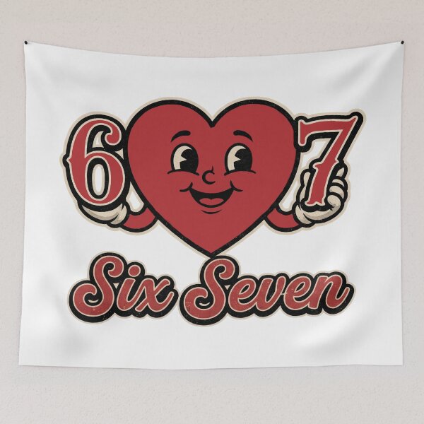 Item preview, six seven valentines 6 7 meme for kids designed and sold by ArtDesignTp.