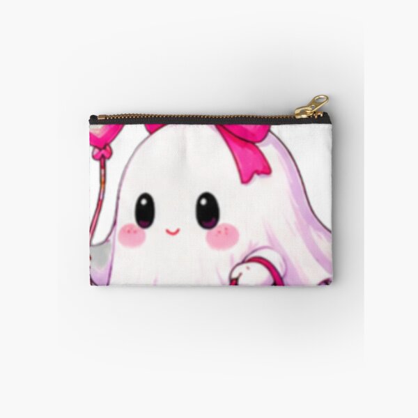 Item preview, Cute Pink Ghost Girl With Heart Balloon designed and sold by DailyDoodlesBySumbul.