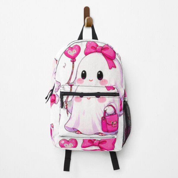 Item preview, Cute Pink Ghost Girl With Heart Balloon designed and sold by DailyDoodlesBySumbul.