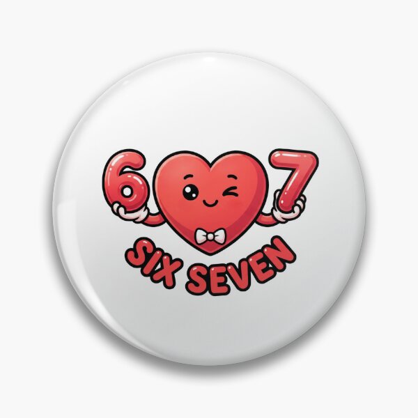 Item preview, funny six seven love heart illustration 6 7  valentines designed and sold by ArtDesignTp.