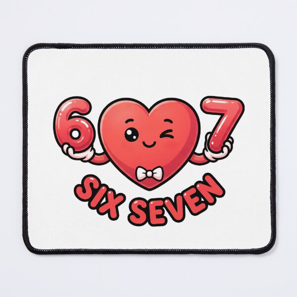 Item preview, funny six seven love heart illustration 6 7 valentines designed and sold by ArtDesignTp.