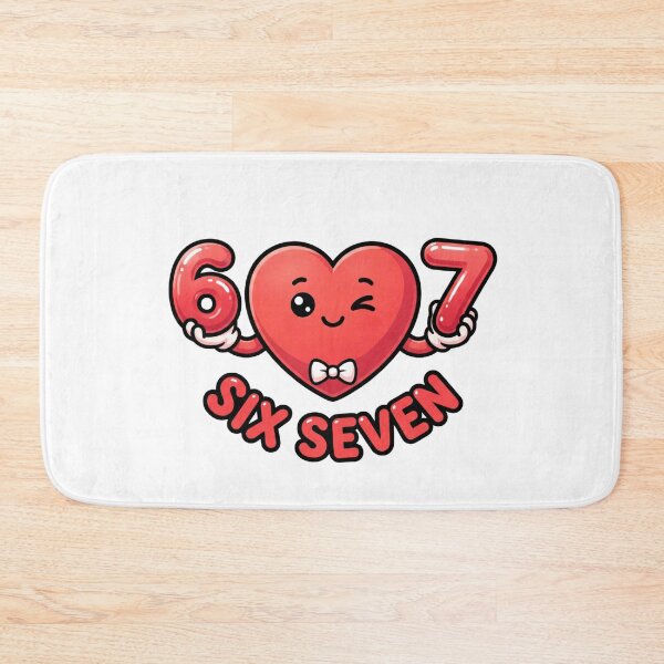 Item preview, funny six seven love heart illustration 6 7  valentines designed and sold by ArtDesignTp.