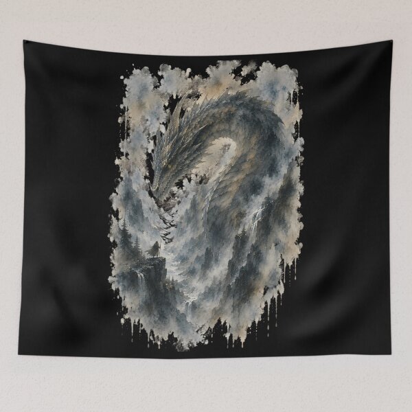 Item preview, Fafnir Dragon Norse Mythology Watercolor designed and sold by DarkOriginArts.