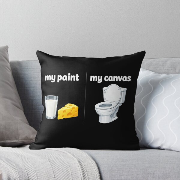 Item preview, Milk Cheese My Paint Toilet My Canvas Funny Dairy Humor T-Shirt | Cow Lover Farm Graphic Gift designed and sold by Trendably.