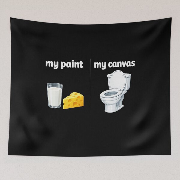 Item preview, Milk Cheese My Paint Toilet My Canvas Funny Dairy Humor T-Shirt | Cow Lover Farm Graphic Gift designed and sold by Trendably.