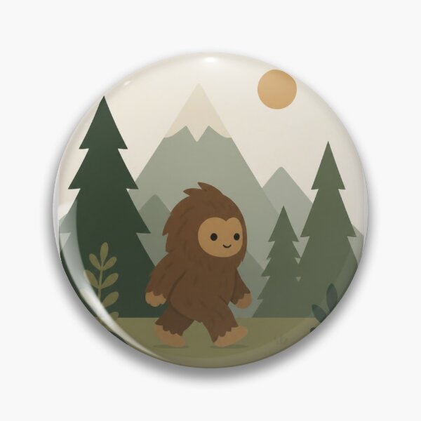 Item preview, Cute Tiny Sasquatch Mountain Forest Art Print designed and sold by EchoPrint Co..