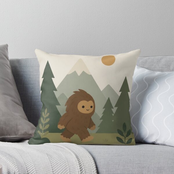 Item preview, Cute Tiny Sasquatch Mountain Forest Art Print designed and sold by EchoPrint Co..