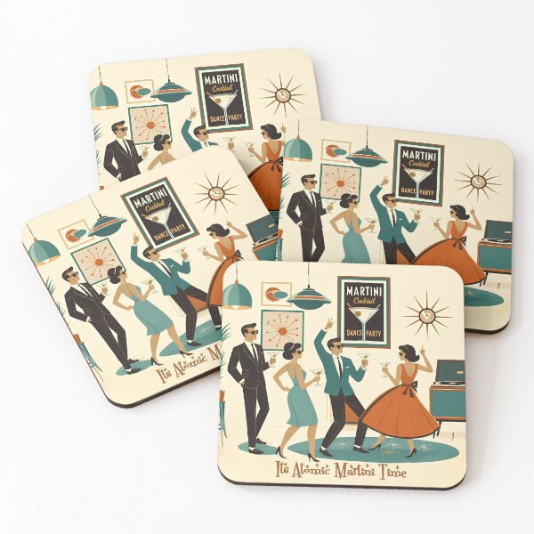 Item preview, Its Atomic Martini Time Dance Party designed and sold by Lee Hiller Designs.