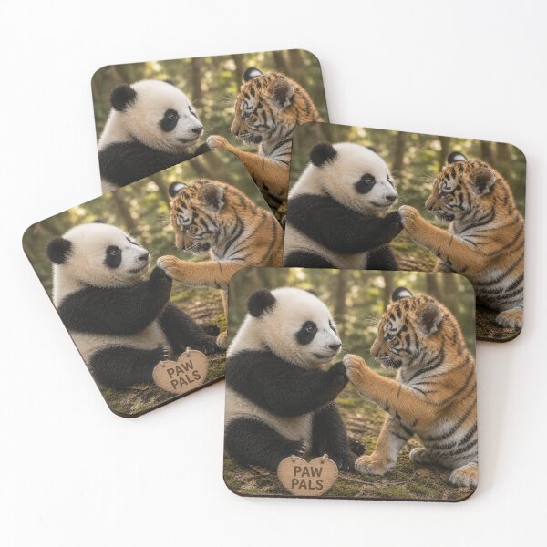 Item preview, Adorable Baby Panda Tiger Paw Pals Friends designed and sold by BagFactoryUK.